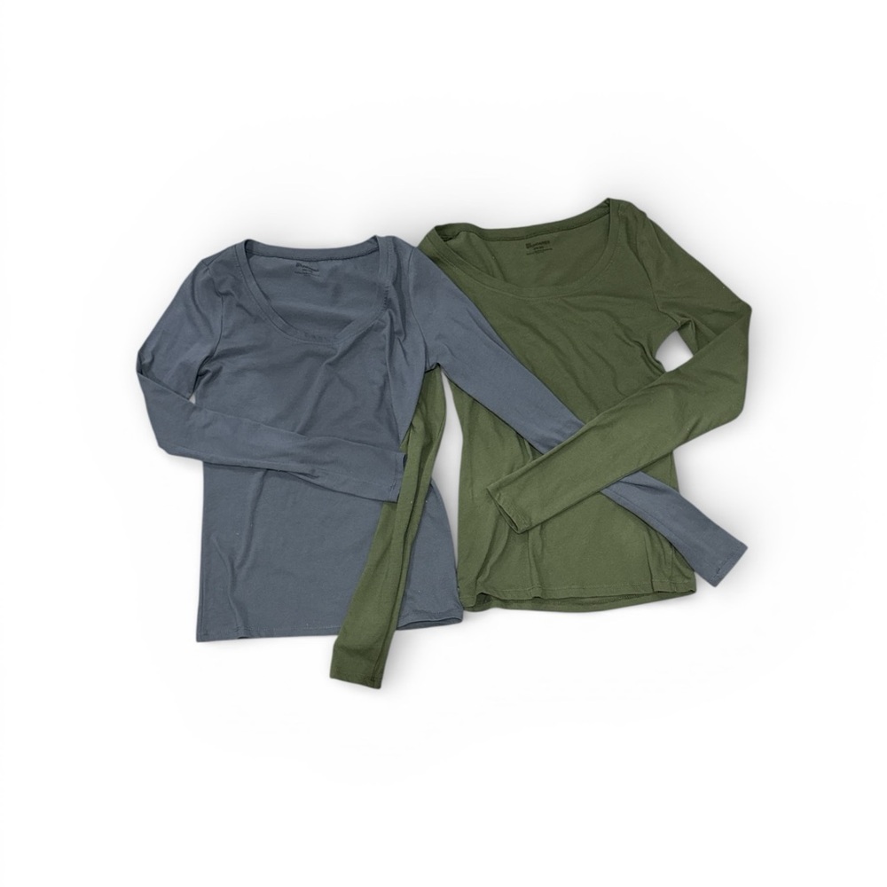 No Boundaries Long Sleeve Tees - Blue and Green